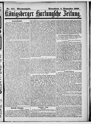 Königsberger Hartungsche Zeitung vom 04.09.1909