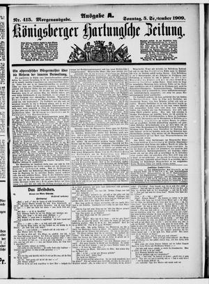 Königsberger Hartungsche Zeitung vom 05.09.1909