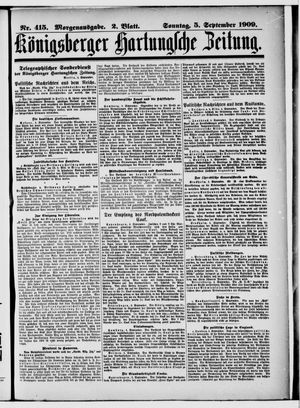 Königsberger Hartungsche Zeitung vom 05.09.1909