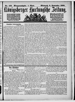 Königsberger Hartungsche Zeitung vom 08.09.1909