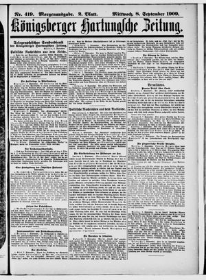 Königsberger Hartungsche Zeitung on Sep 8, 1909
