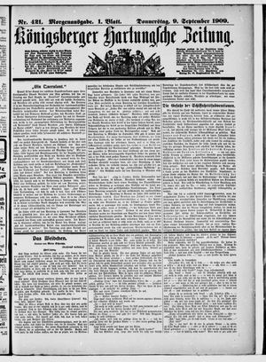 Königsberger Hartungsche Zeitung vom 09.09.1909