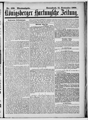 Königsberger Hartungsche Zeitung vom 11.09.1909