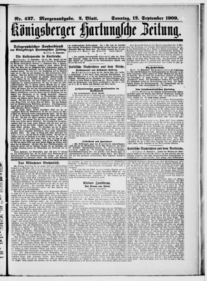 Königsberger Hartungsche Zeitung vom 12.09.1909