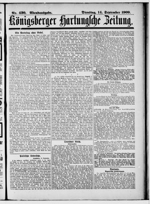 Königsberger Hartungsche Zeitung vom 14.09.1909