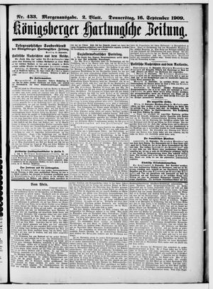 Königsberger Hartungsche Zeitung vom 16.09.1909