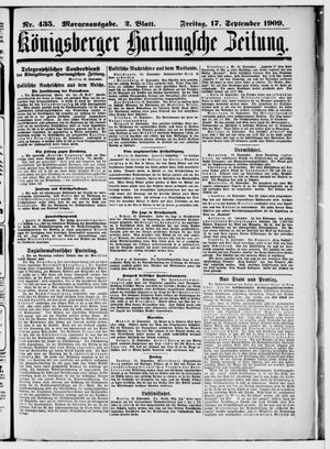 Königsberger Hartungsche Zeitung vom 17.09.1909