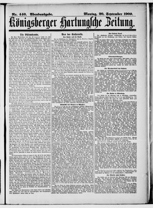 Königsberger Hartungsche Zeitung vom 20.09.1909