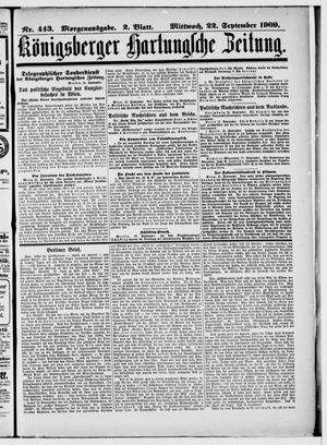 Königsberger Hartungsche Zeitung vom 22.09.1909