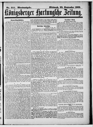 Königsberger Hartungsche Zeitung vom 22.09.1909