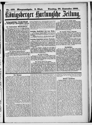 Königsberger Hartungsche Zeitung vom 28.09.1909