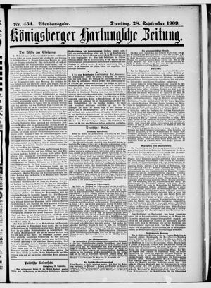 Königsberger Hartungsche Zeitung vom 28.09.1909