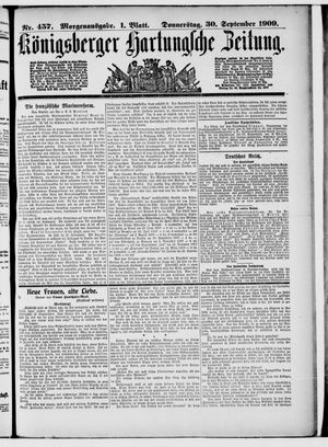 Königsberger Hartungsche Zeitung vom 30.09.1909