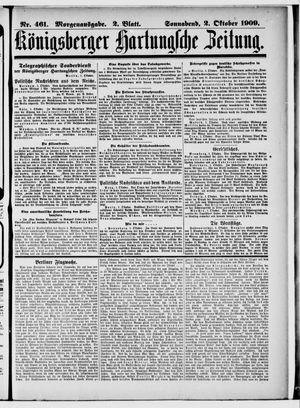 Königsberger Hartungsche Zeitung vom 02.10.1909