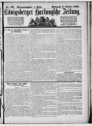 Königsberger Hartungsche Zeitung on Oct 6, 1909