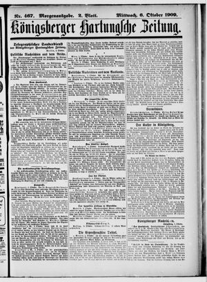 Königsberger Hartungsche Zeitung on Oct 6, 1909
