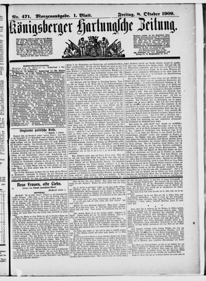 Königsberger Hartungsche Zeitung vom 08.10.1909