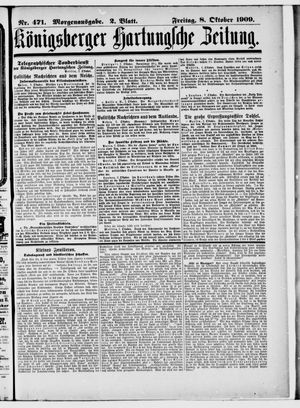 Königsberger Hartungsche Zeitung vom 08.10.1909