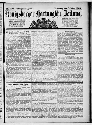 Königsberger Hartungsche Zeitung vom 10.10.1909