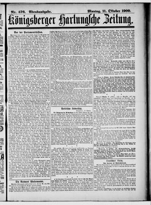 Königsberger Hartungsche Zeitung vom 11.10.1909