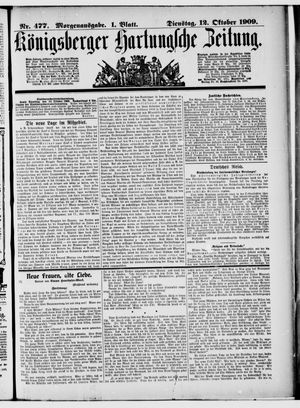 Königsberger Hartungsche Zeitung vom 12.10.1909