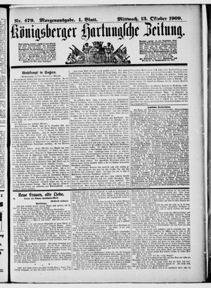Königsberger Hartungsche Zeitung vom 13.10.1909