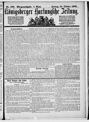 Königsberger Hartungsche Zeitung vom 15.10.1909