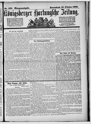 Königsberger Hartungsche Zeitung vom 16.10.1909