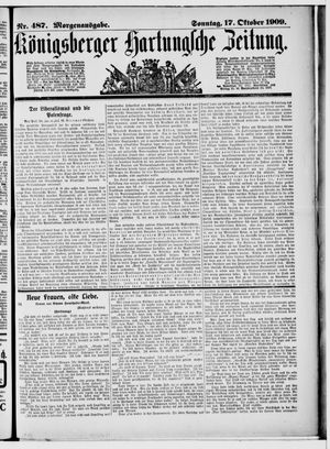 Königsberger Hartungsche Zeitung vom 17.10.1909