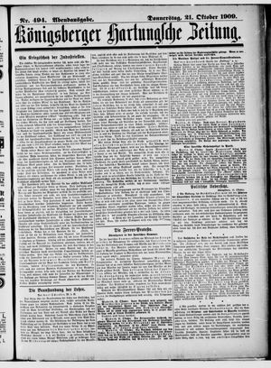 Königsberger Hartungsche Zeitung vom 21.10.1909