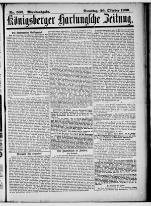 Königsberger Hartungsche Zeitung vom 26.10.1909