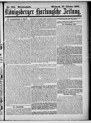 Königsberger Hartungsche Zeitung vom 27.10.1909