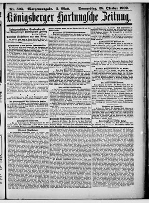 Königsberger Hartungsche Zeitung vom 28.10.1909