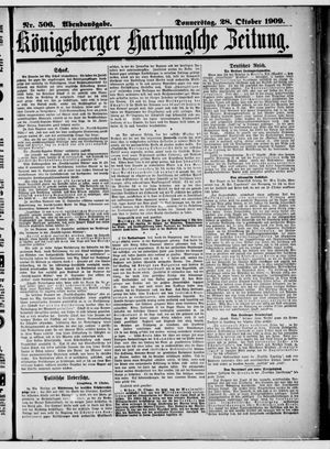 Königsberger Hartungsche Zeitung vom 28.10.1909