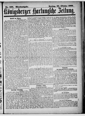 Königsberger Hartungsche Zeitung vom 29.10.1909