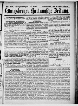 Königsberger Hartungsche Zeitung vom 30.10.1909