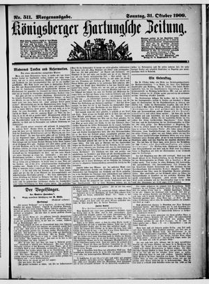 Königsberger Hartungsche Zeitung vom 31.10.1909