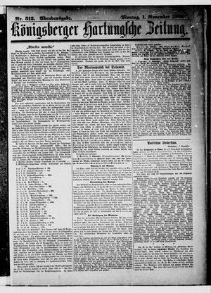 Königsberger Hartungsche Zeitung vom 01.11.1909