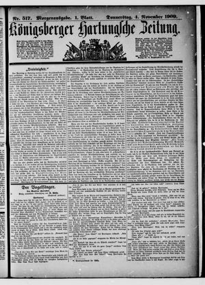 Königsberger Hartungsche Zeitung vom 04.11.1909