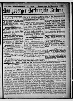 Königsberger Hartungsche Zeitung vom 04.11.1909