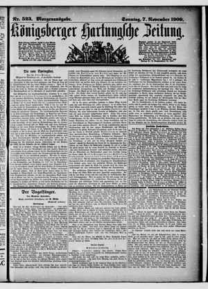 Königsberger Hartungsche Zeitung vom 07.11.1909