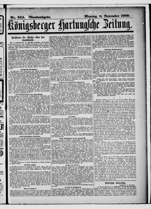 Königsberger Hartungsche Zeitung vom 08.11.1909