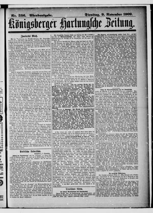 Königsberger Hartungsche Zeitung vom 09.11.1909