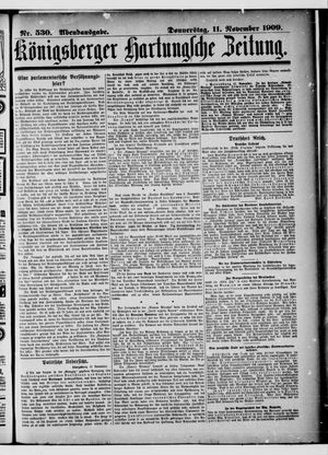 Königsberger Hartungsche Zeitung vom 11.11.1909