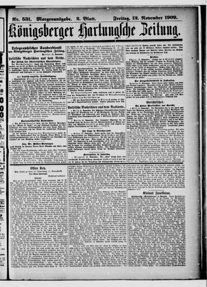 Königsberger Hartungsche Zeitung vom 12.11.1909
