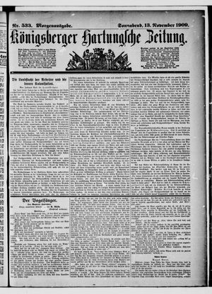Königsberger Hartungsche Zeitung vom 13.11.1909