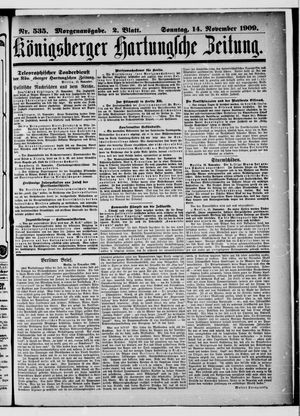 Königsberger Hartungsche Zeitung vom 14.11.1909