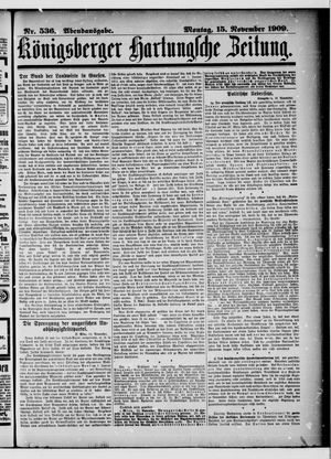 Königsberger Hartungsche Zeitung vom 15.11.1909