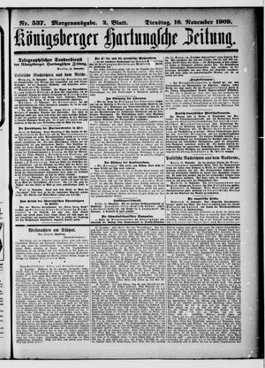 Königsberger Hartungsche Zeitung vom 16.11.1909