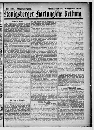 Königsberger Hartungsche Zeitung vom 20.11.1909